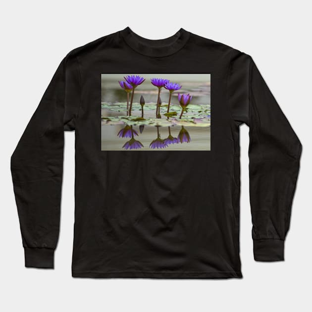 Meditation Wall Art Print - Water Lily Meditation - canvas, Photo print, artboard print, poster Canvas Print Long Sleeve T-Shirt by DigillusionStudio